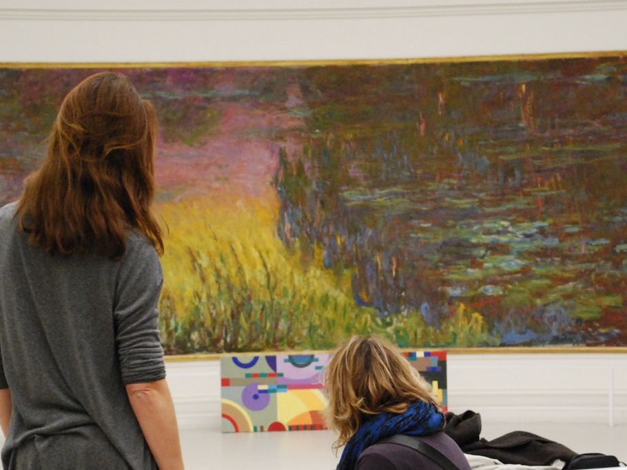 Conversation with the Water Lilies by Cl. Monet, at the  Musée de l'Orangerie, Paris